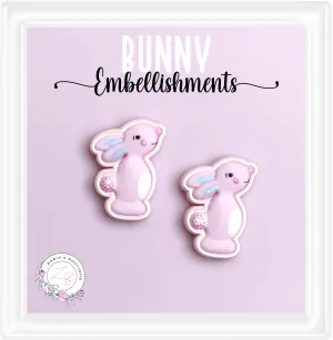 ⋅ Sweet Bunnies ⋅ Flatback Resin Bow Embellishments ⋅ 2 pieces