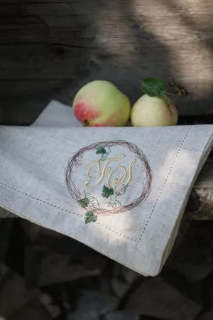 #013 | Thanksgiving Floral | Personalized | Linen napkins