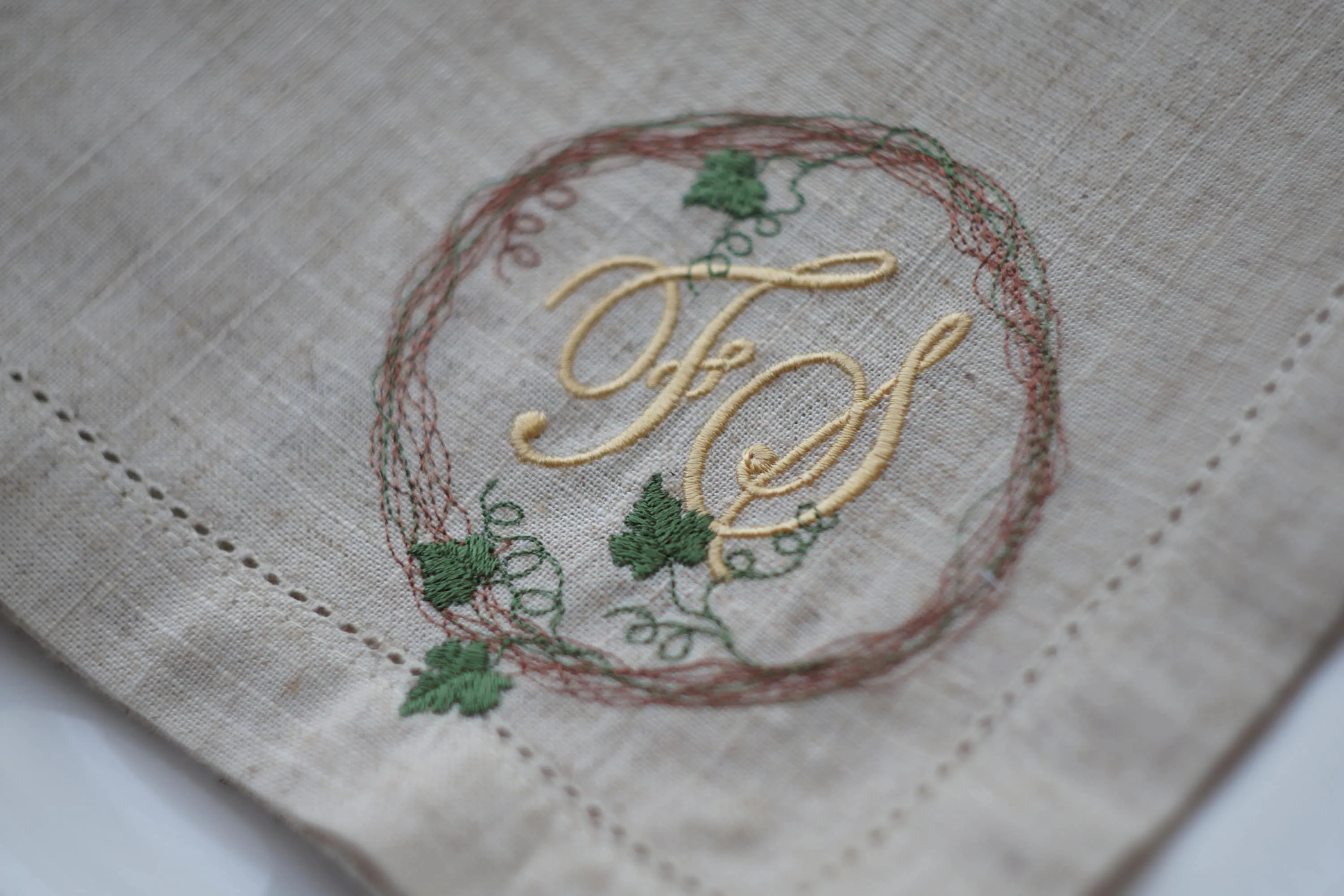 #013 | Thanksgiving Floral | Personalized | Linen napkins