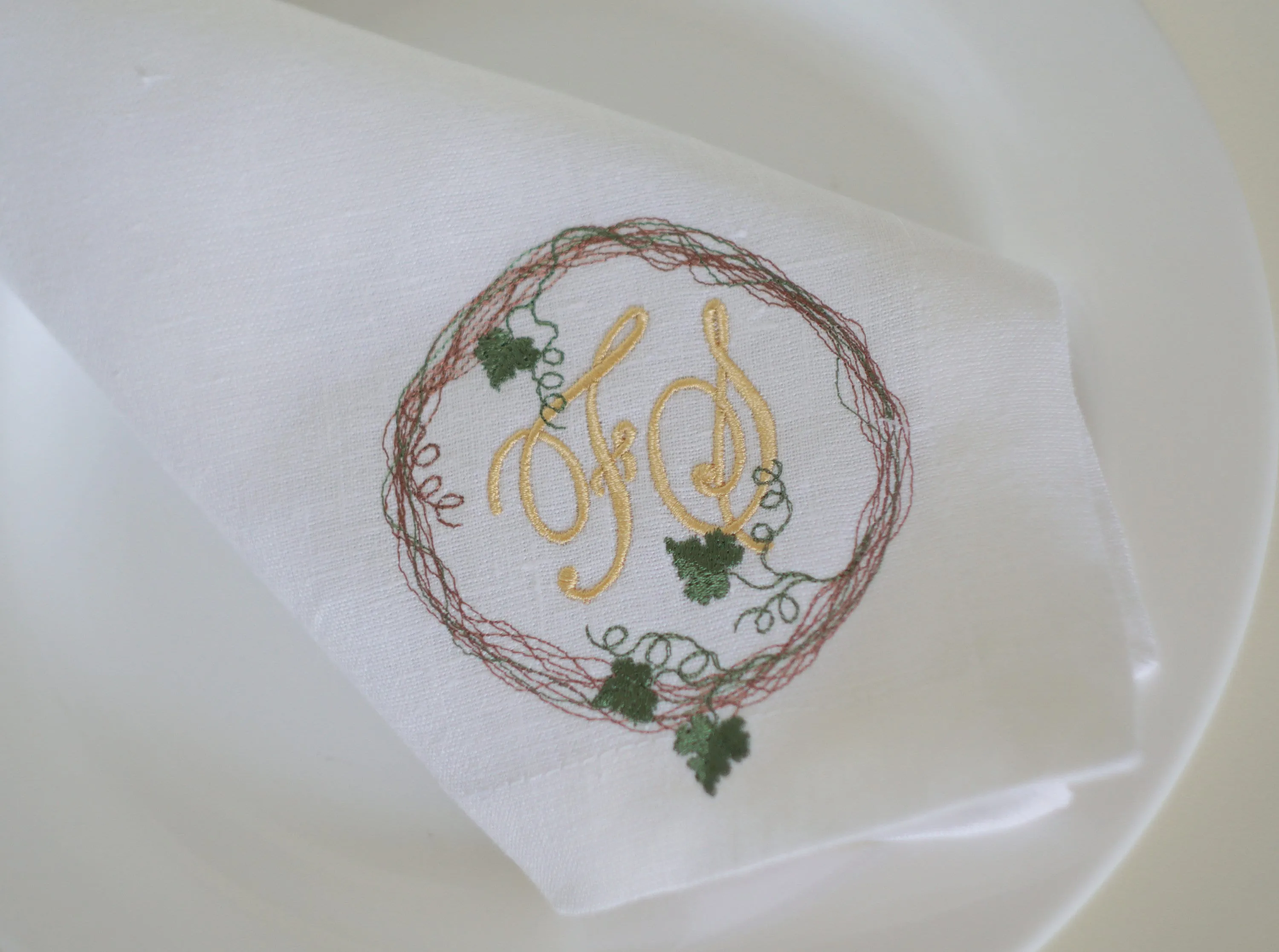 #013 | Thanksgiving Floral | Personalized | Linen napkins