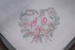 #014 | Wedding styling with birds and flowers | Personalized | Linen napkins