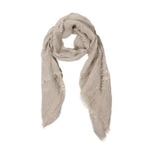 100% Linen Scarf - Dark Gray - Natural Color - Not Dyed