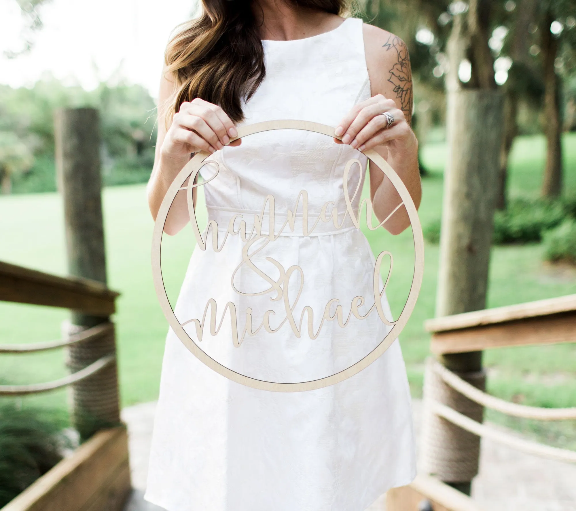 24"  Personalized Wedding Ring Sign