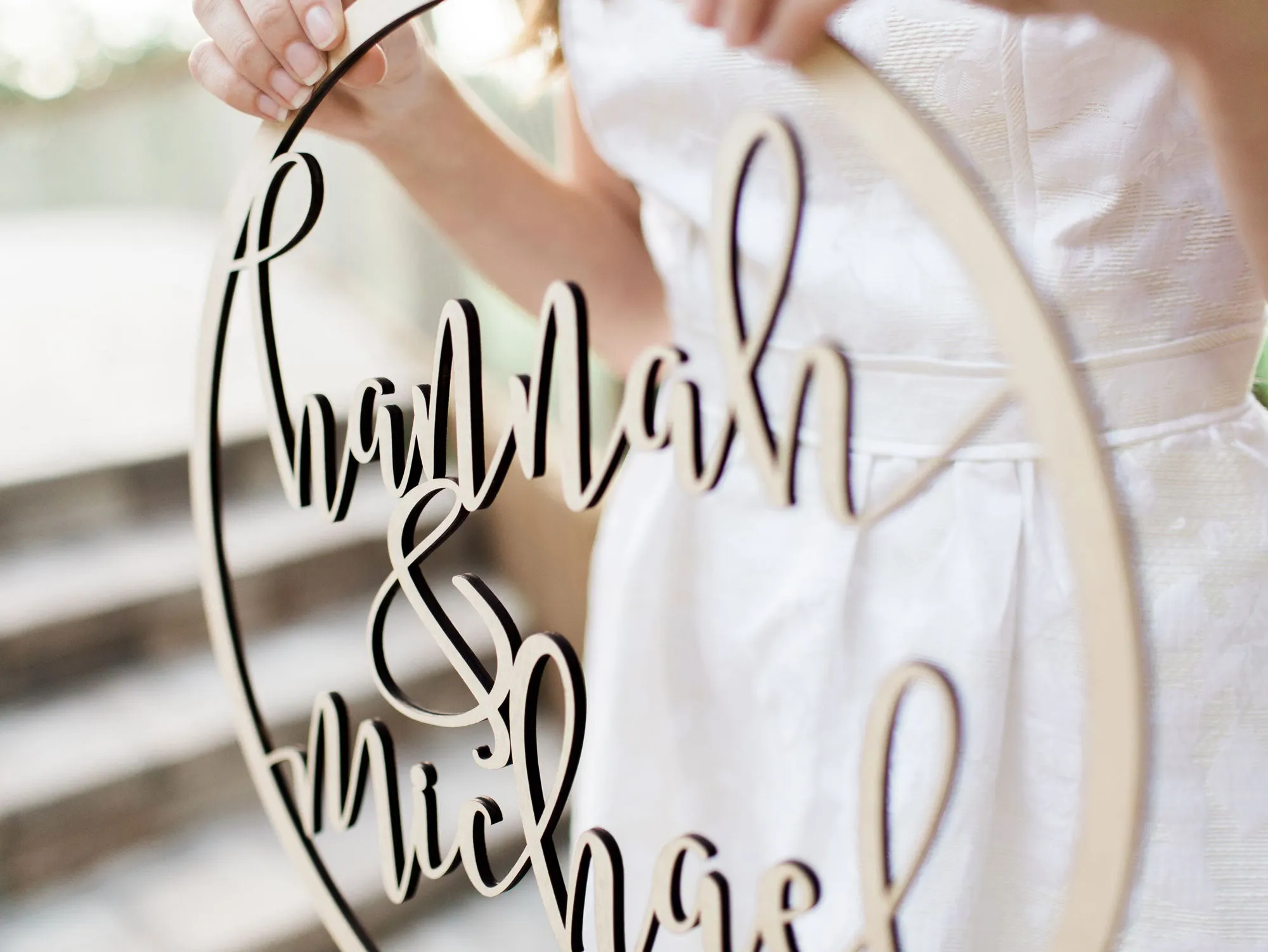 24"  Personalized Wedding Ring Sign