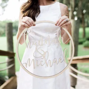 24"  Personalized Wedding Ring Sign