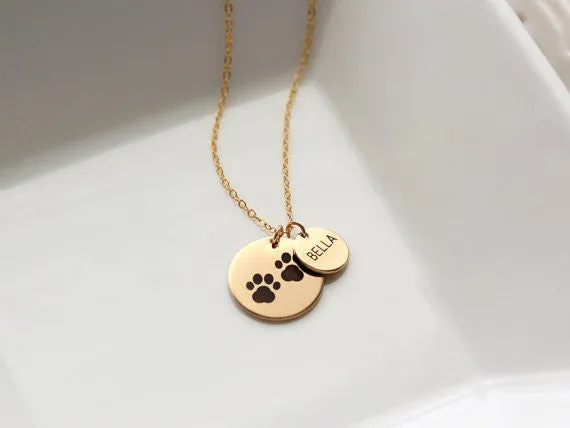 5/8"  3/8"  Engraved Disc Necklace
