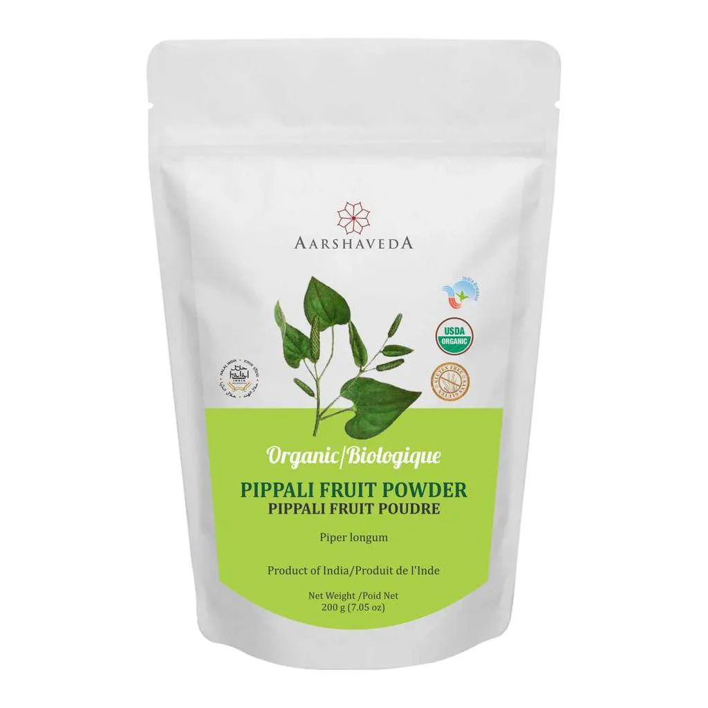 Aarshaveda | Pippali Powder | USDA Certified Organic | 200gm