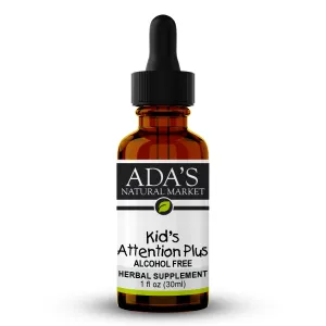 Ada's Natural Market - Kid's Attention Plus - Alcohol Free (1 oz / 30ml / 30 servings) - $0.37/serving*