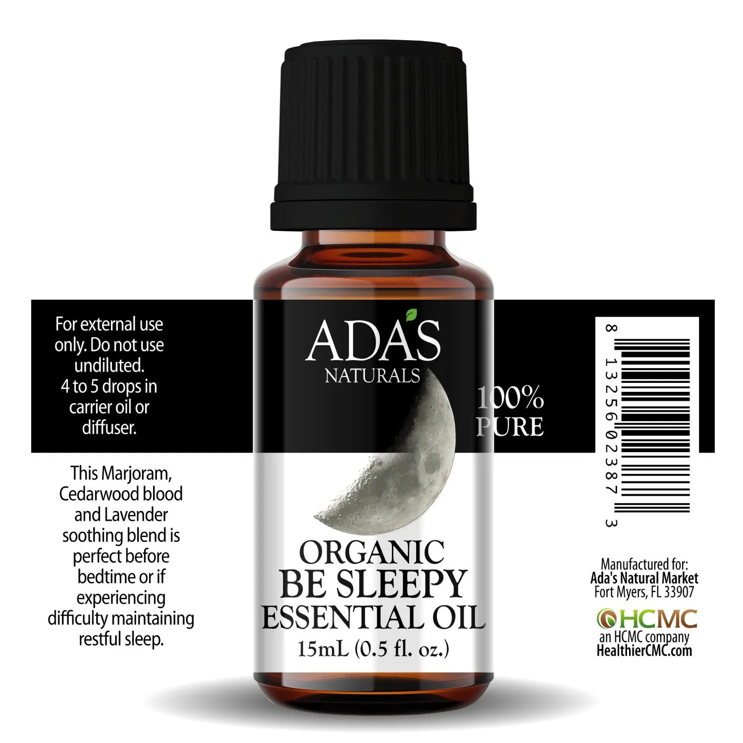 Ada's Naturals - Organic Essential Oil - Be Sleepy Blend (0.5 oz / 15ml)
