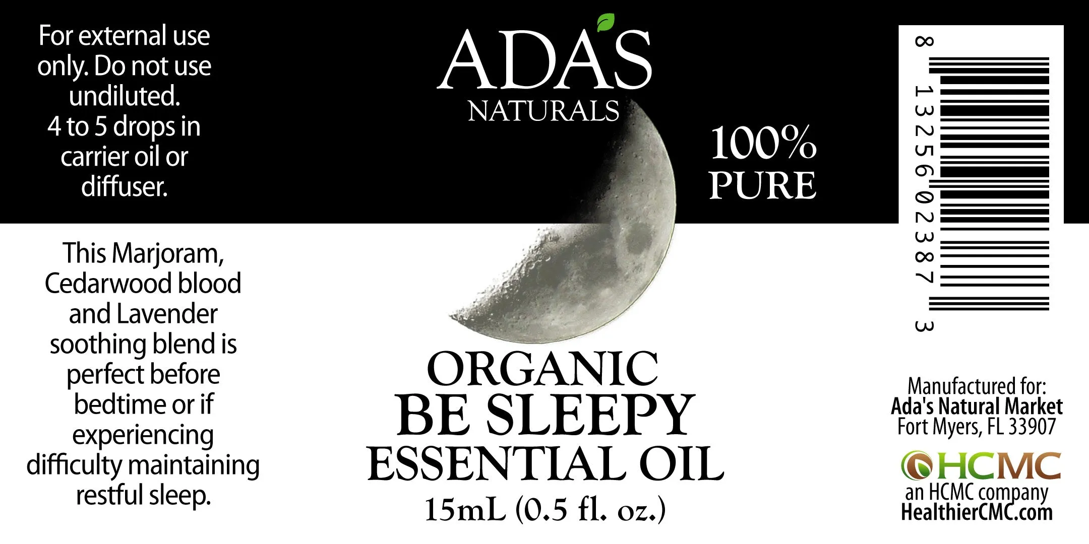 Ada's Naturals - Organic Essential Oil - Be Sleepy Blend (0.5 oz / 15ml)