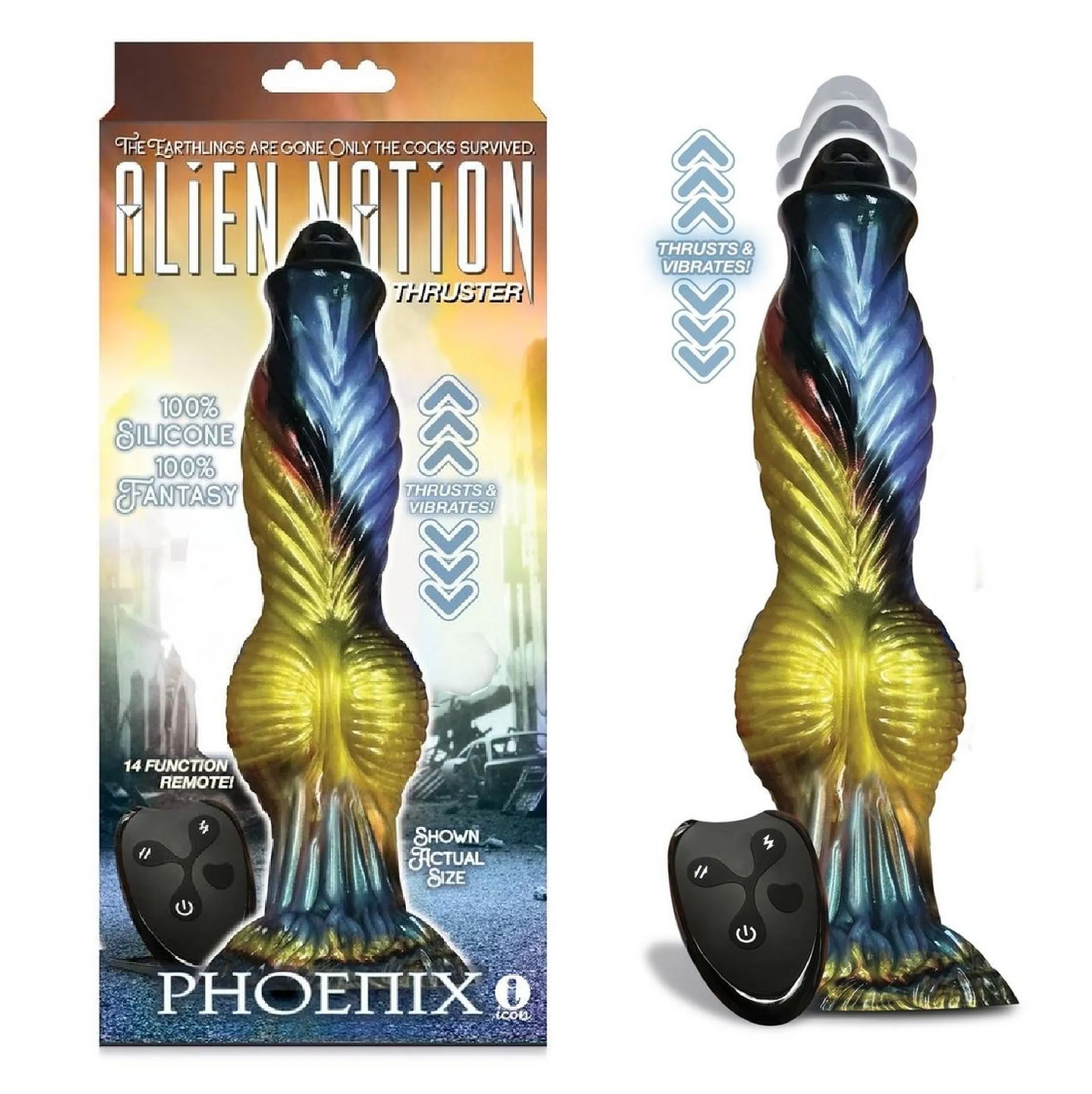 Alien Nation Phoenix Silicone Thrusting Dildo