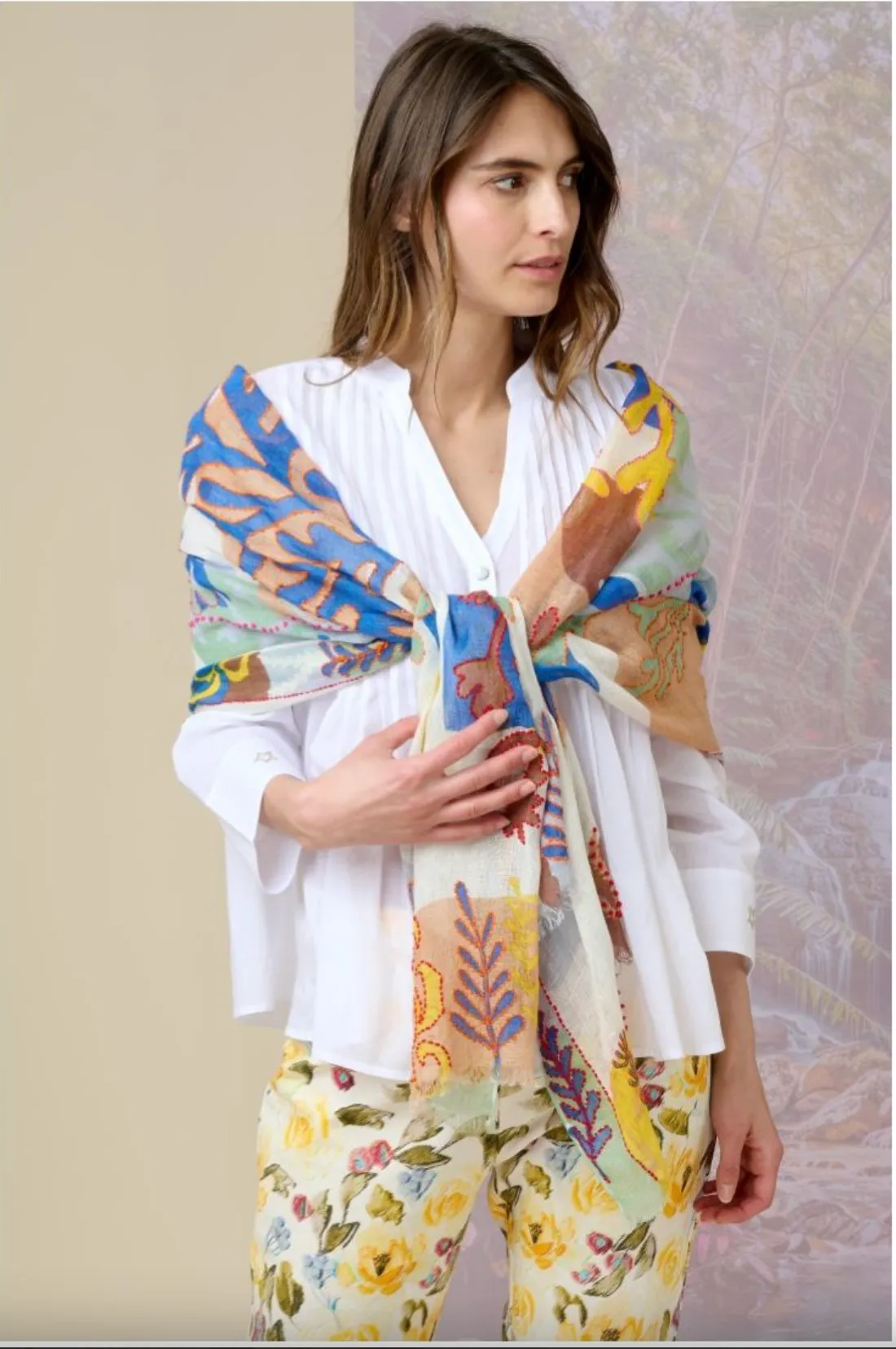 Alize Linen Scarf Indigo