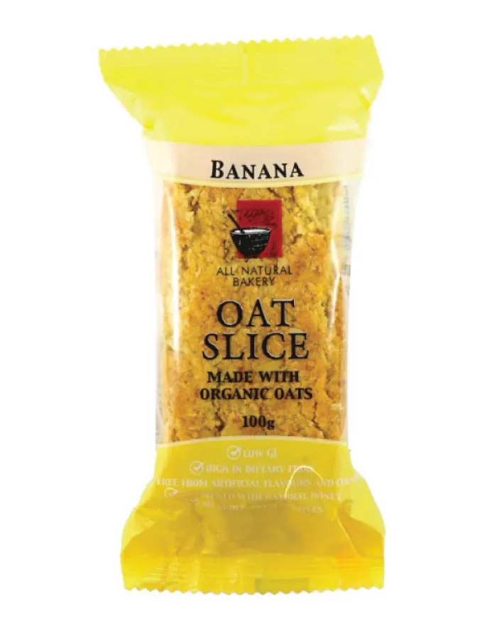 All Natural Bakery Organic Oat Slice Banana 100g