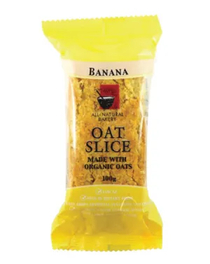 All Natural Bakery Organic Oat Slice Banana 100g