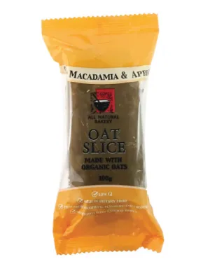 All Natural Bakery Organic Oat Slice Carob & Macadamia 100g