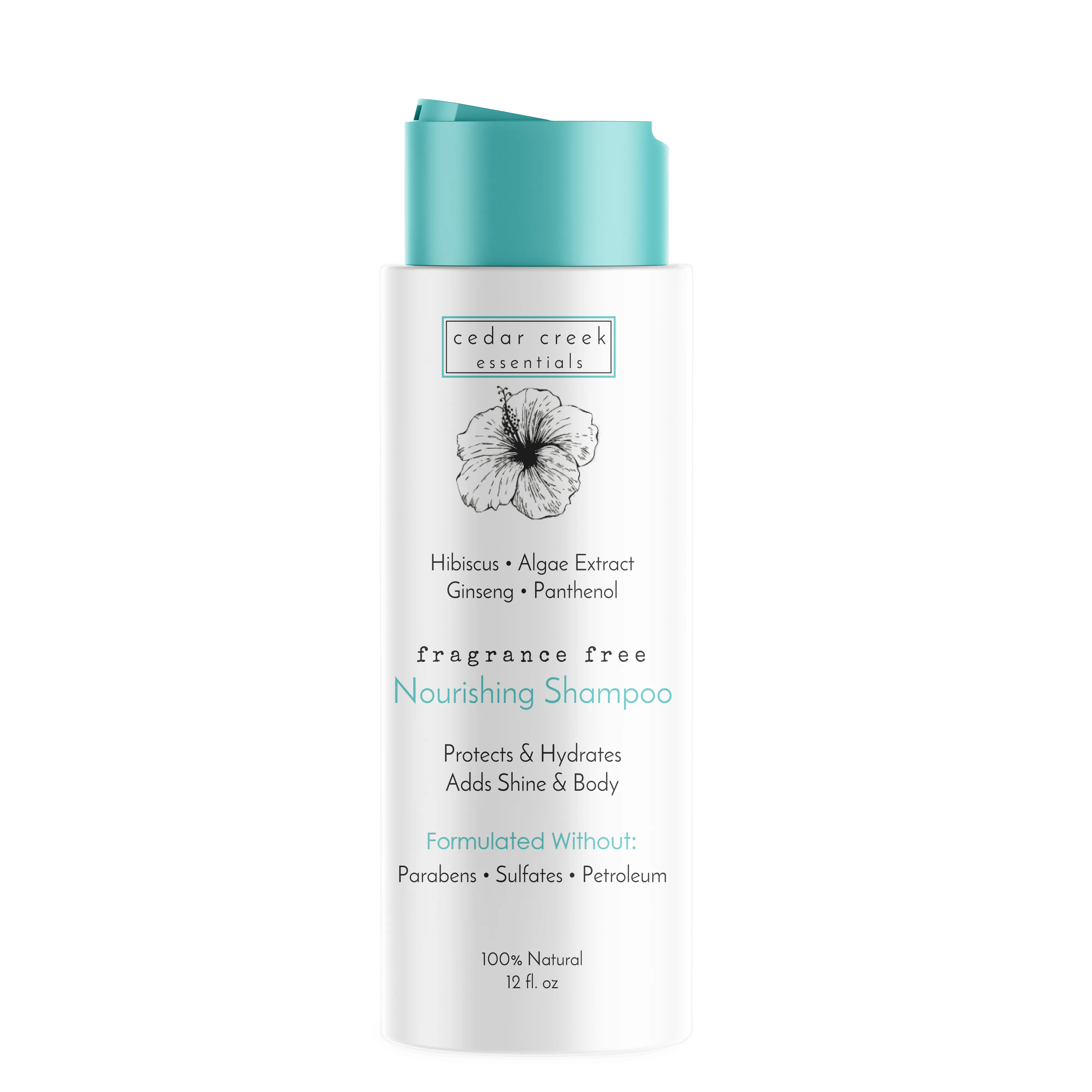 All Natural Fragrance Free Nourishing Shampoo with Ginseng & Hibiscus
