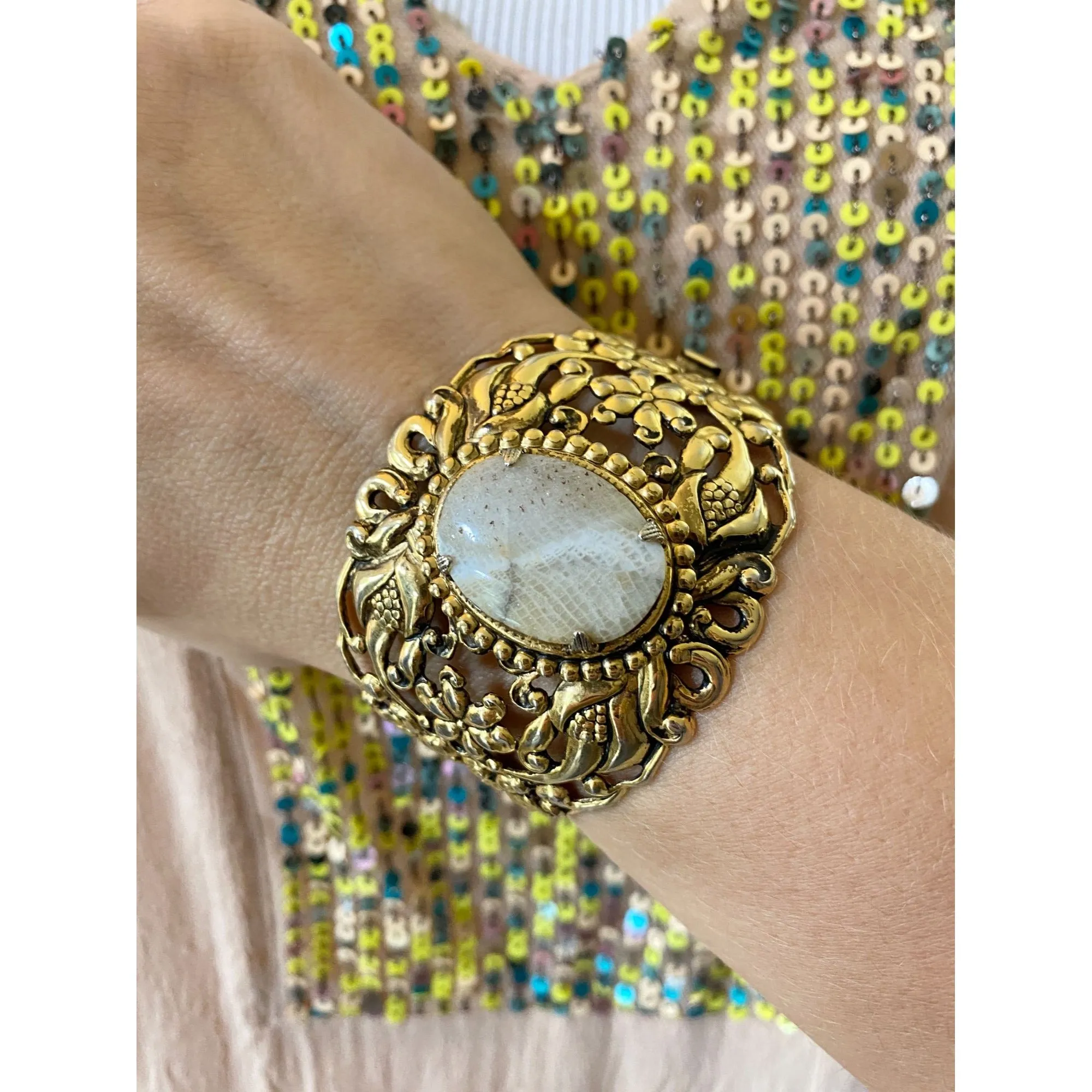 Anthropologie Kristie Sequined Peasant Blouse