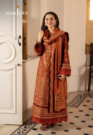 Asim Jofa | Pashmina | Embroidered Twill | AJKI-07
