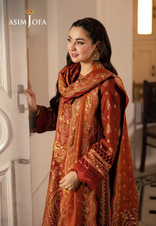 Asim Jofa | Pashmina | Embroidered Twill | AJKI-07