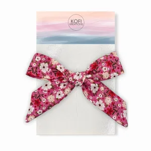 Audrey Blush Petals - Hand-Tied Hair Bow