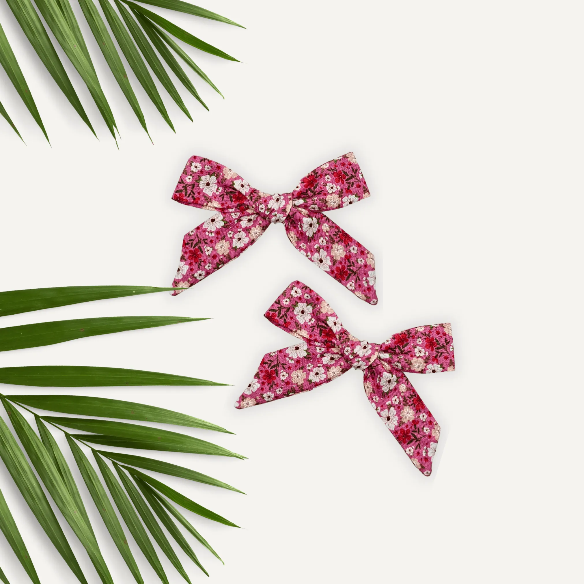 Audrey Blush Petals - Hand-Tied Hair Bow