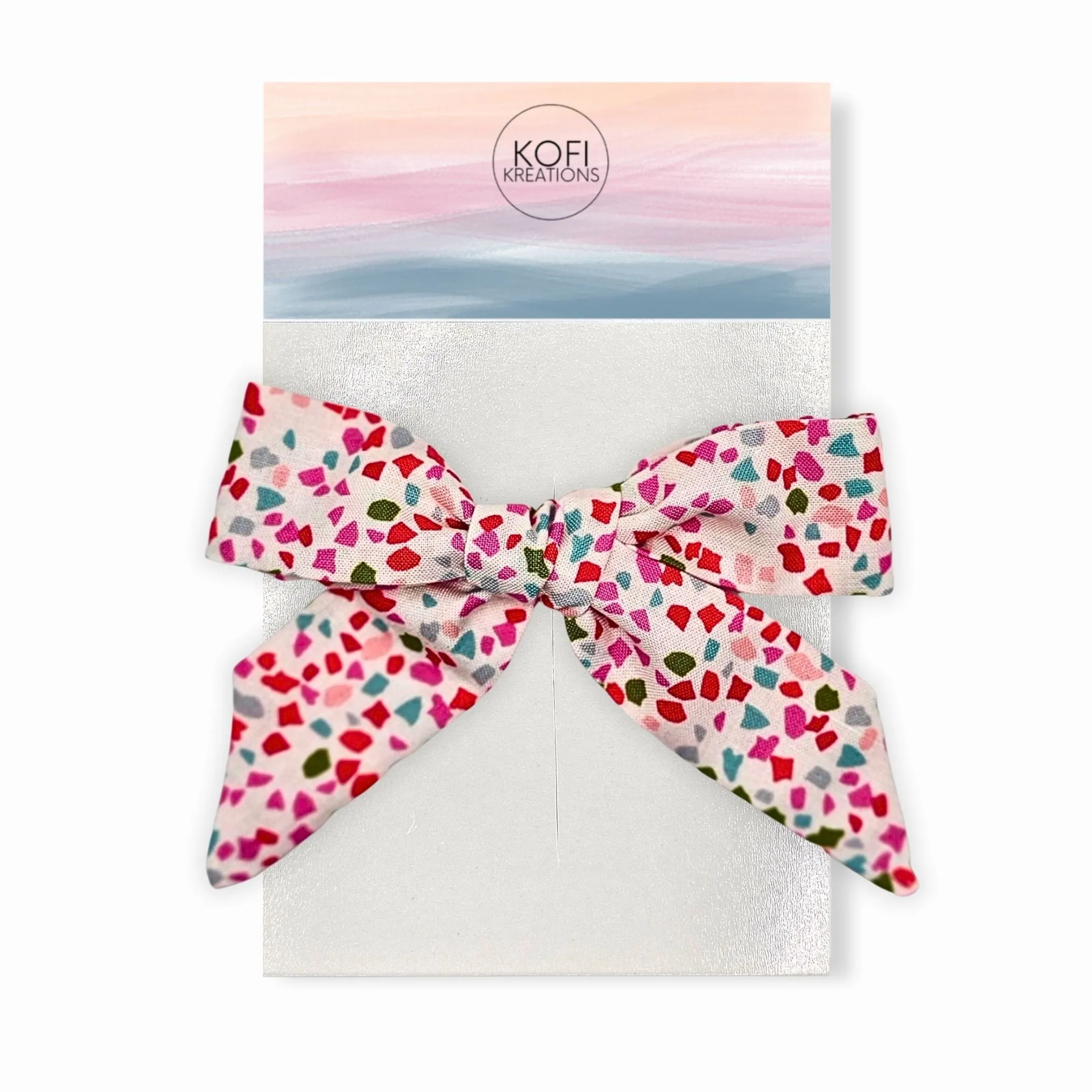 Audrey Confetti - Hand-Tied Hair Bow