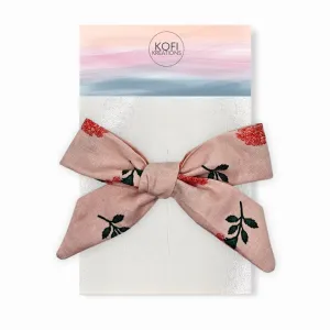 Audrey - Peachy Keen Hand-Tied Hair Bow