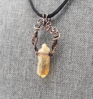 Aura Quartz Crystal Pendant