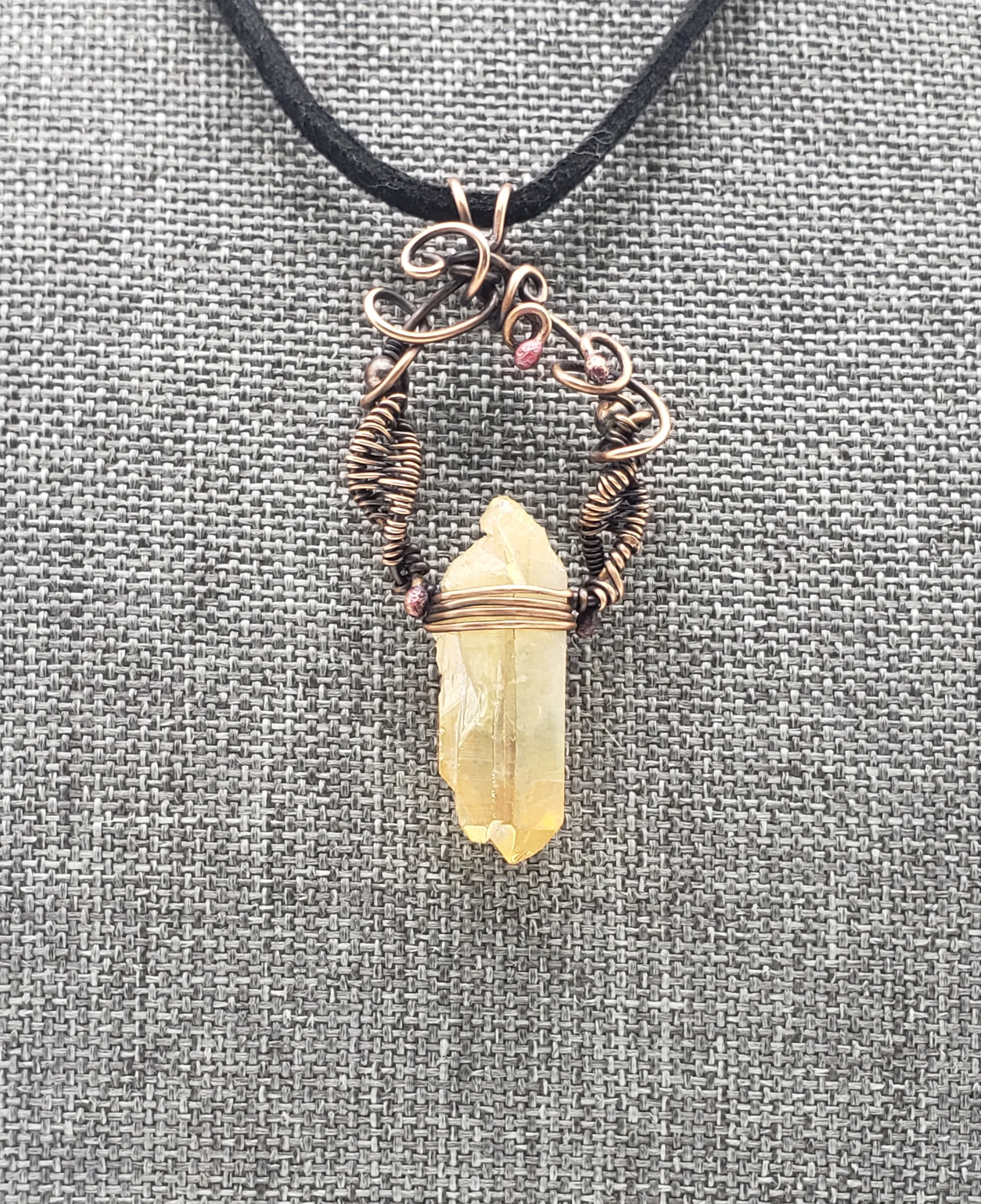 Aura Quartz Crystal Pendant