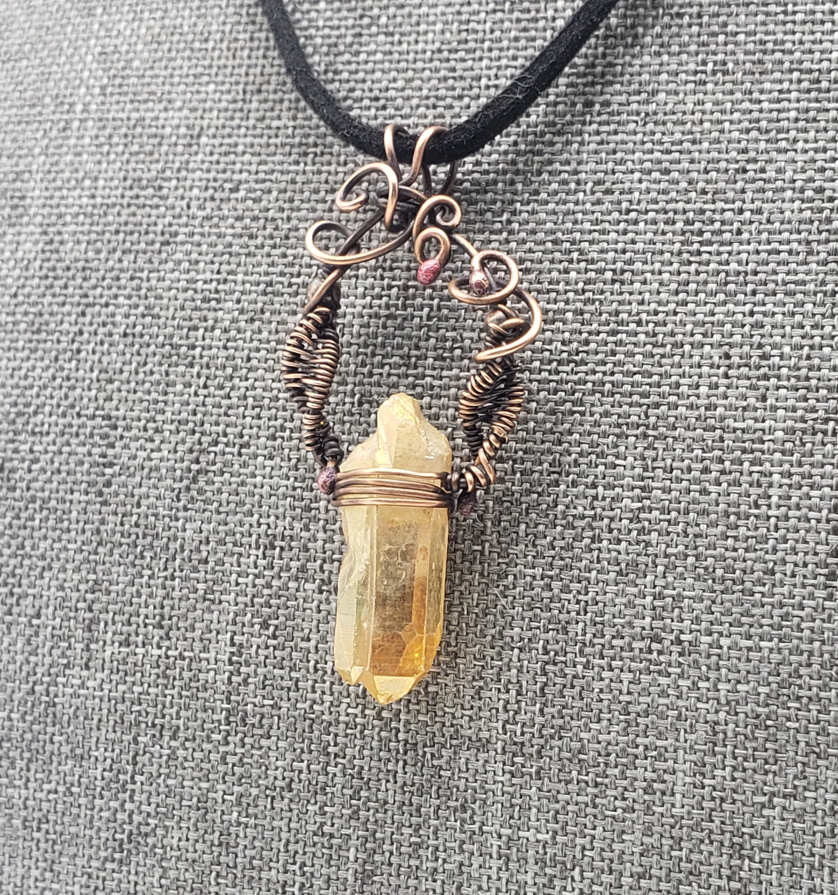 Aura Quartz Crystal Pendant