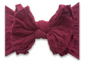 Baby Bling Burgundy Waffle FAB Headband