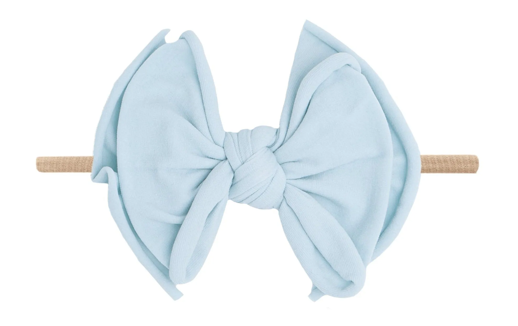Baby Bling Chambray / Blush FAB-BOW-LOUS Skinny Headband