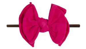 Baby Bling Fuchsia / Brown FAB-BOW-LOUS Skinny Headband