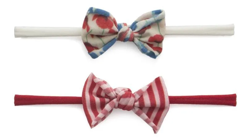 Baby Bling Mini Print 2pc Set-Red Stripe & Poppy
