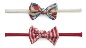 Baby Bling Mini Print 2pc Set-Red Stripe & Poppy