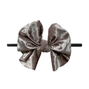 Baby Bling Mushroom / Black Crushed Velvet FAB Skinny Headband