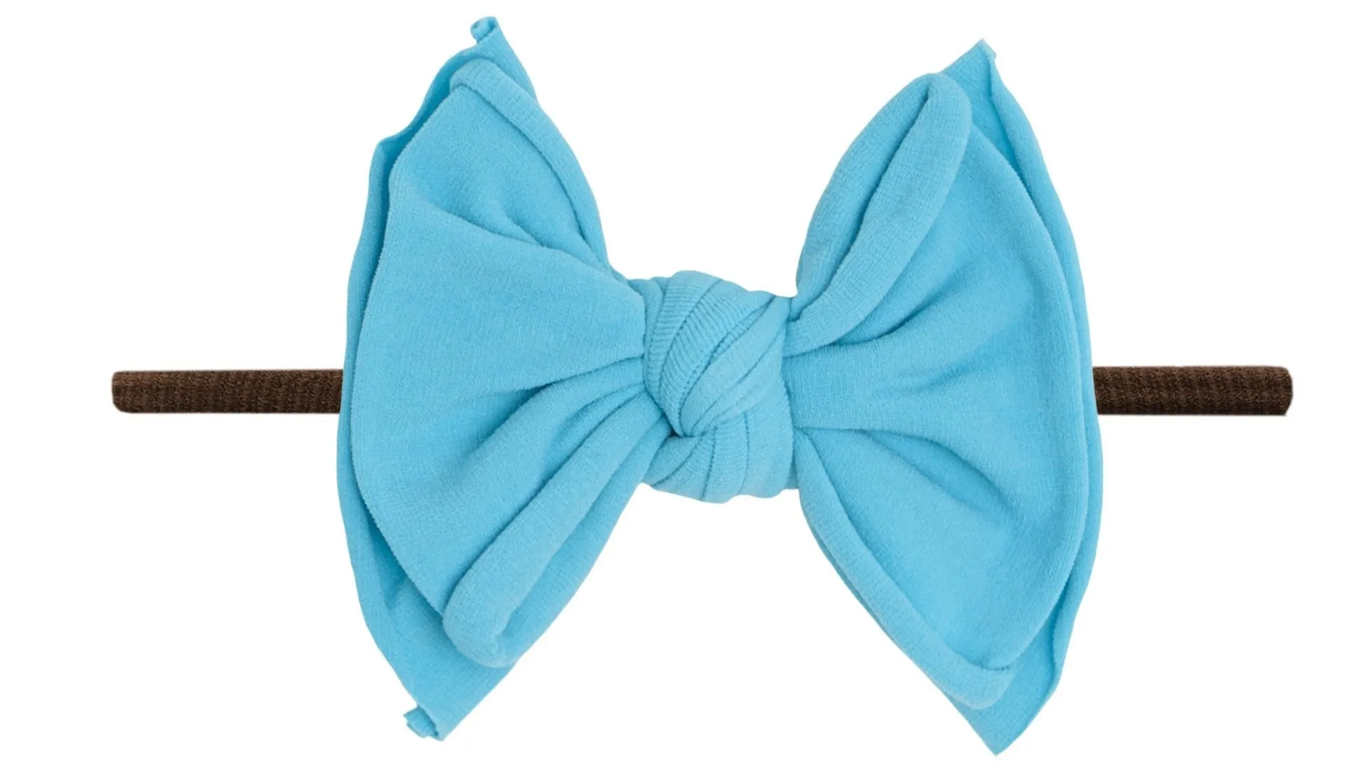Baby Bling Neon Blue / Brown FAB-BOW-LOUS Skinny Headband