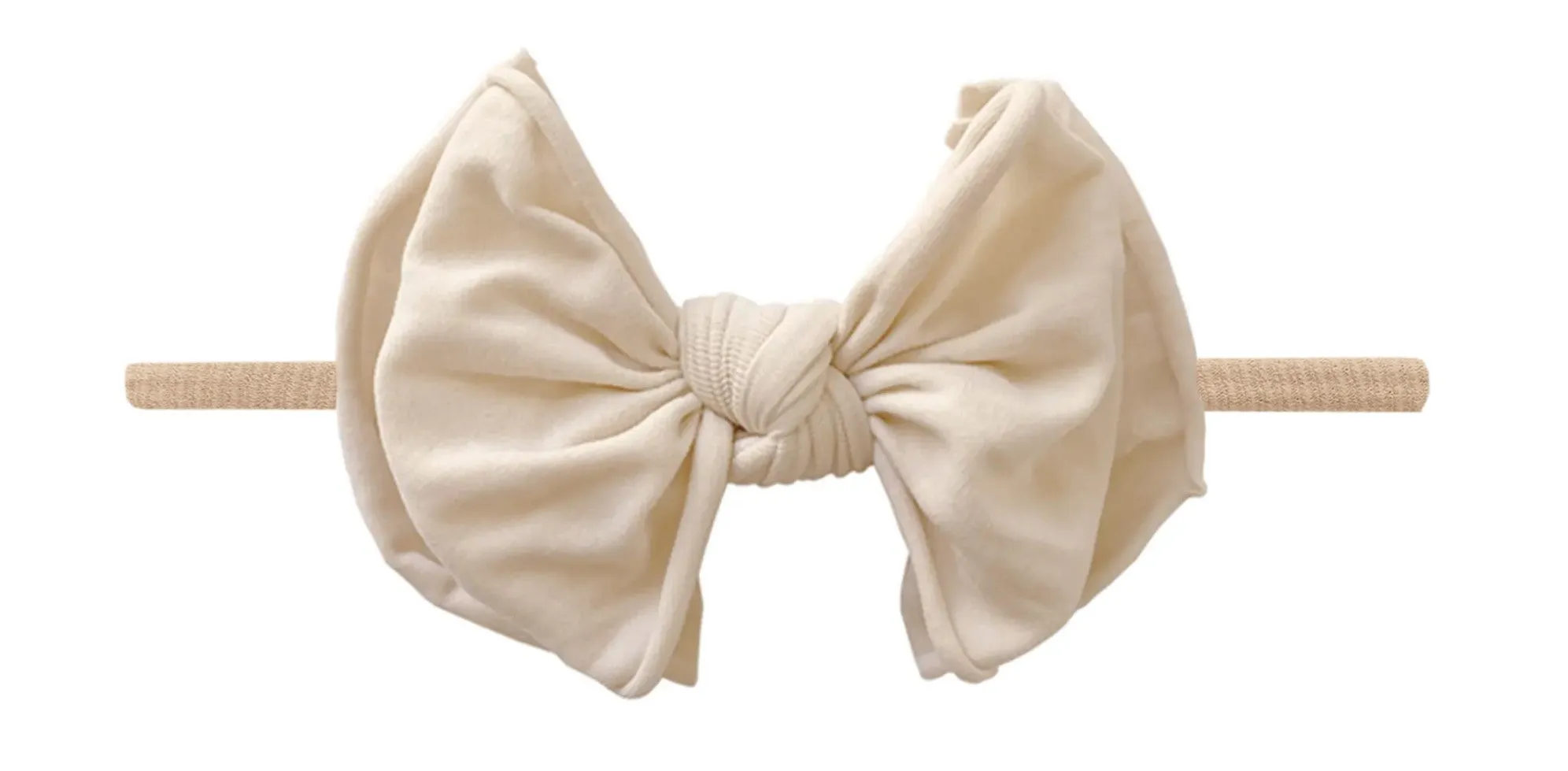 Baby Bling Oatmeal / Blush FAB-BOW-LOUS Skinny Headband