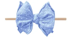 Baby Bling Periwinkle Dot / Blush SHAB-BOW-LOUS Skinny Headband