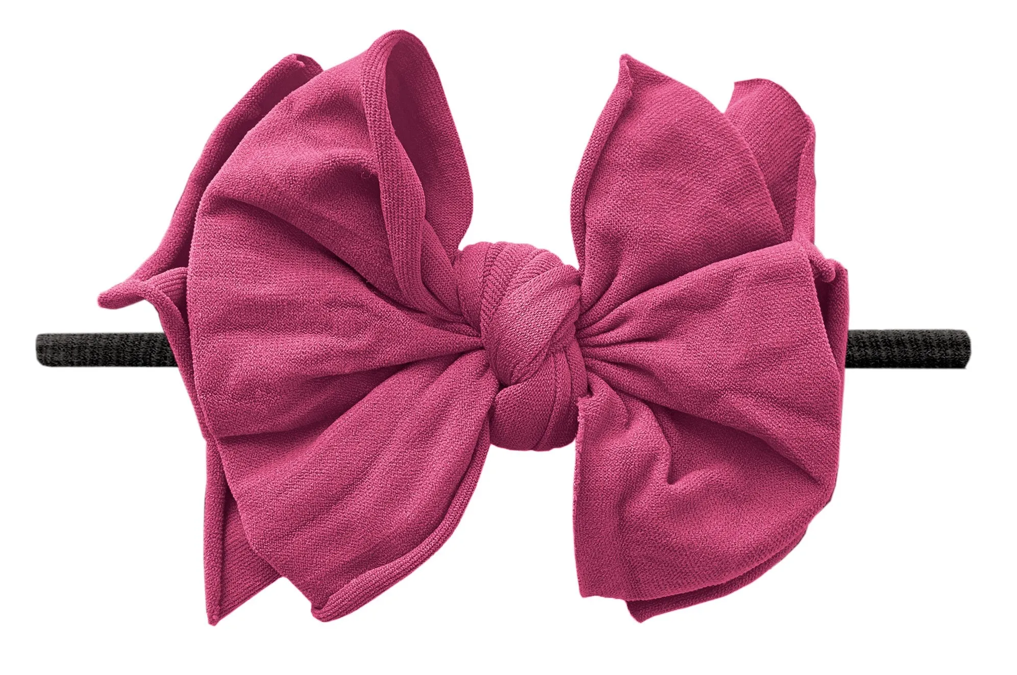 Baby Bling Raspberry / Black FAB-BOW-LOUS Skinny Headband