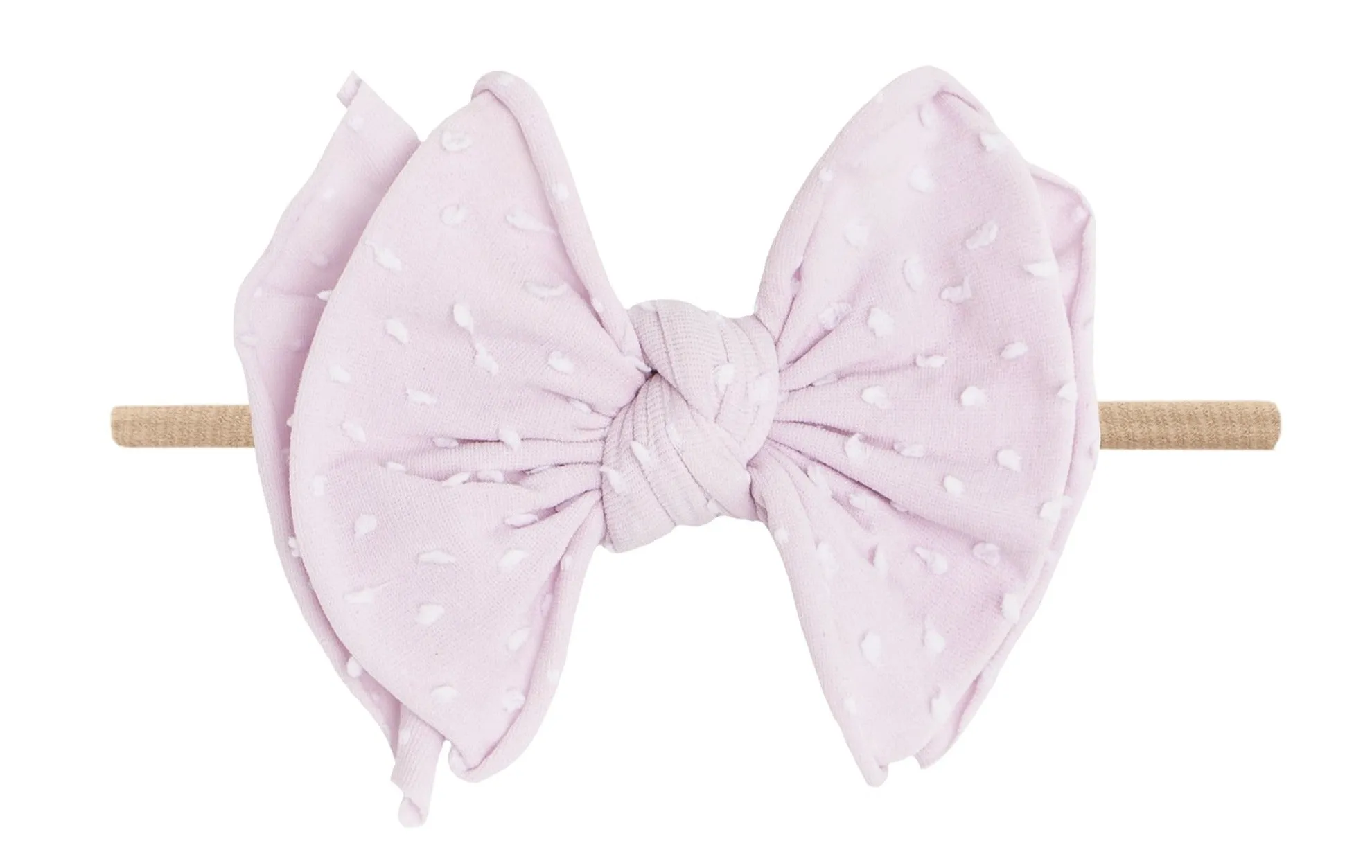 Baby Bling Thistle Dot / Blush SHAB-BOW-LOUS Skinny Headband