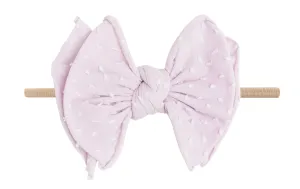 Baby Bling Thistle Dot / Blush SHAB-BOW-LOUS Skinny Headband