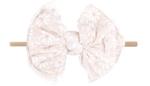 Baby Bling White Daisy / Blush FAB-BOW-LOUS Skinny Headband