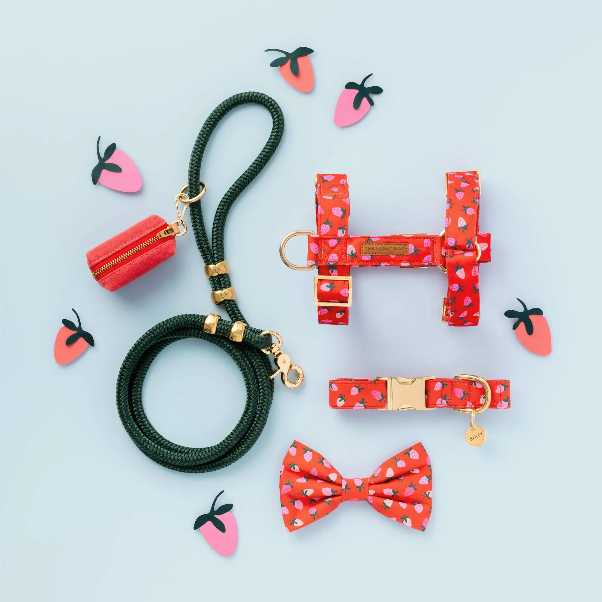 Berry Sweet Dog Bow Tie