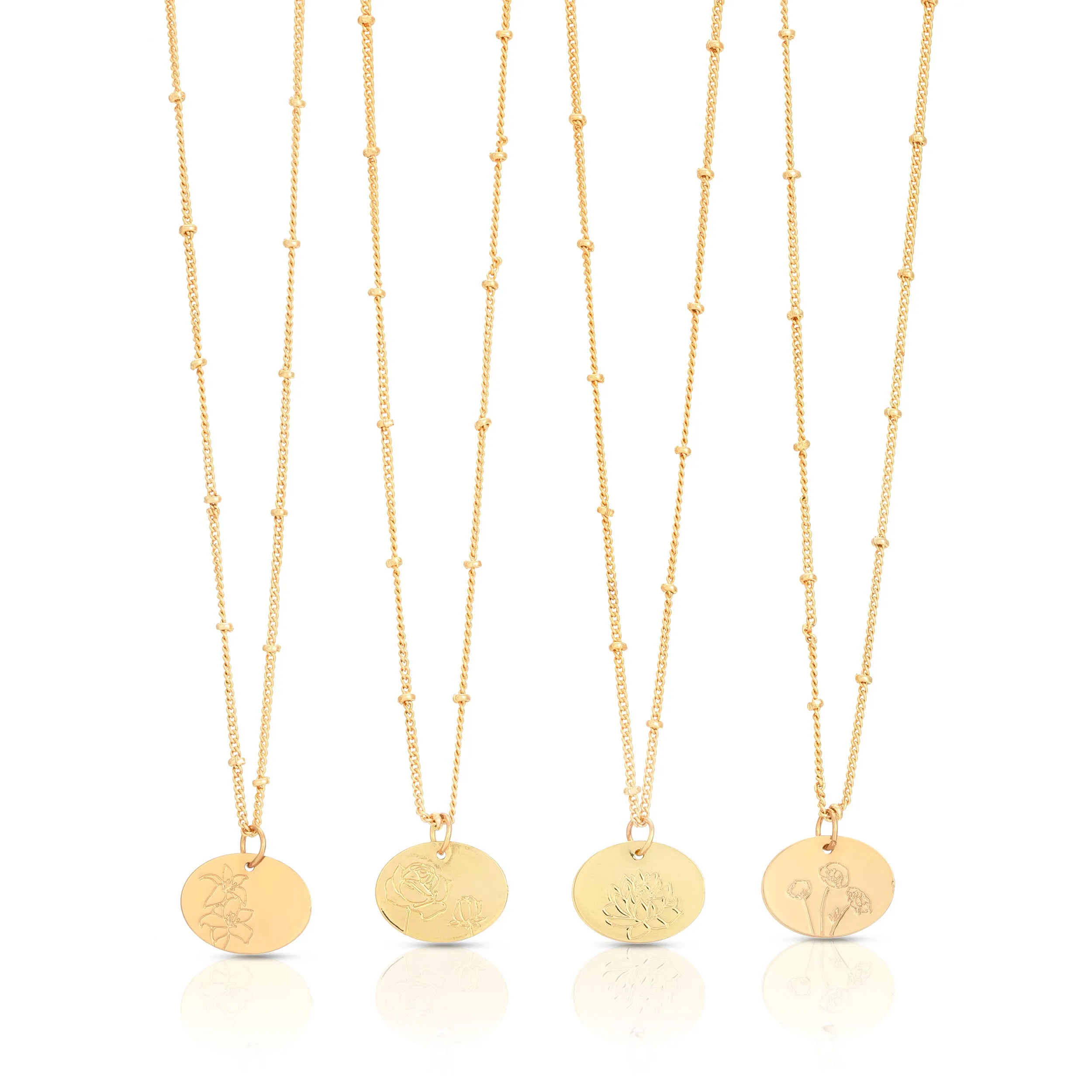 Birth Month Flower Necklace