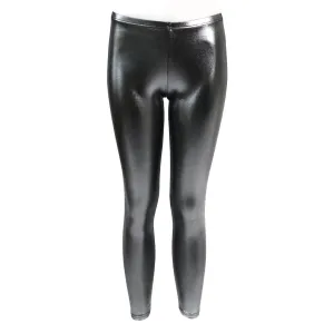 Body Wrappers 'Dua Lipa' Mercury Silver Lamé Leggings