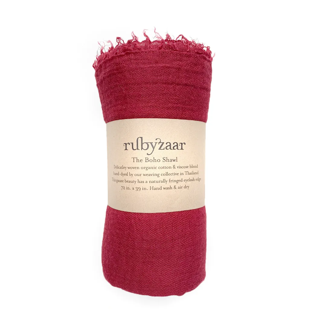 Boho Scarf, Crimson