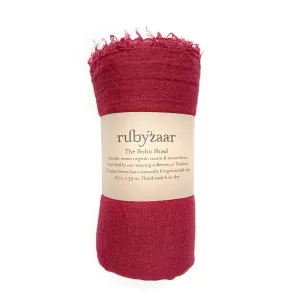 Boho Scarf, Crimson