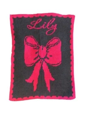 BOW & NAME STROLLER BLANKET