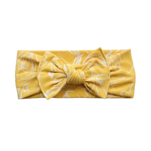 Bow Headband Yellow And White